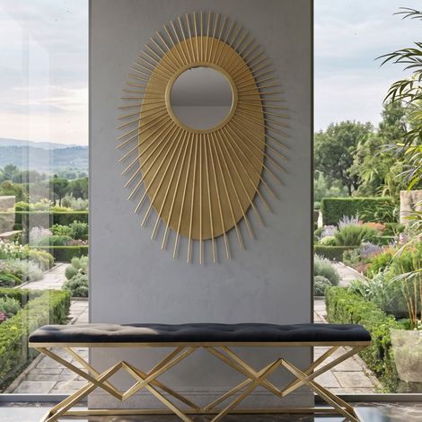 Grand miroir mural en métal modèle Eye Glam, 75x8x110,5 cm (1/5)