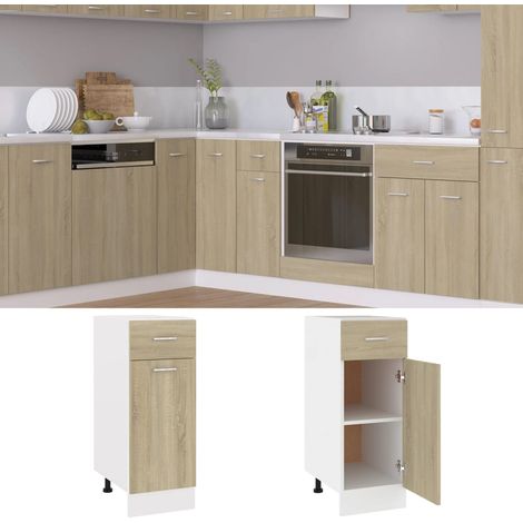 vidaXL Armadio Inferiore Cassetto “Lyon” Rovere Sonoma 30x46x81,5