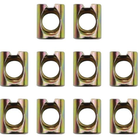 Lot de 10 écrous cylindriques métriques M6, chevilles croisées, écrous fendus, vis pour lit de bébé, kit de remplacement de quincaillerie pour lits superposés, têtes de lit, chaises, meubles M6 x 10 m (1/5)
