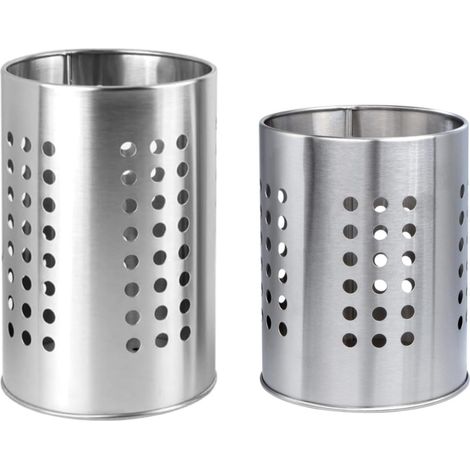 Porte-Baguettes en Acier Inoxydable Rond, 2PCS Porte Couverts Antirouille Range-couverts Acier Inoxydable Porte-ustensiles de Cuisine Pot à Ustensile Support Rangement Adapté Aux Gadgets de Stockage (1/5)