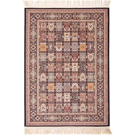 Tapis persan Faraz  - 150x100cm, Rectangular - 100% Acrylique - Tissé - Noir