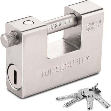 1 Vorhängeschloss, 12,7 mm gehärteter Stahlbügel, robustes 1,1 kg Gehäuse, 6-Stift-Zylinder, für Container, Tore, Lagerhallen (1/5)