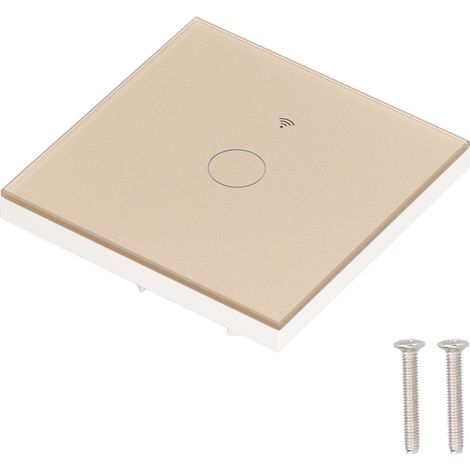 Interrupteur Tactile Zigbee Tuya 1 Voix Doré Verre Trempé Rétroéclairage Élégant Compatible Hub Sans Neutre Installation Facile (1/5)
