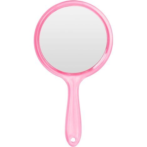 QORVA-Miroir a Main, Miroir à Main avec Poignée, Miroir Coiffeur avec Poignée, Miroir Double Face Grossissant 1X/2X Miroir de Courtoisie Miroir de Courtoisie Forme Ronde, pour Maquillage Quotidien (Ro (1/5)