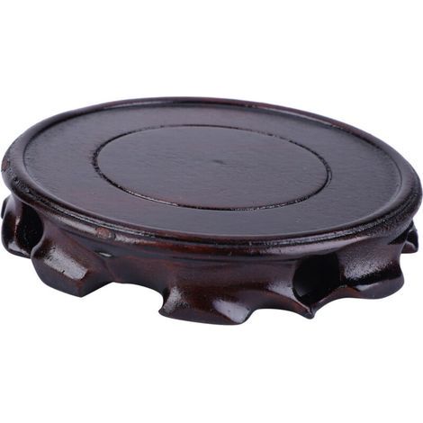 Pot en Pierre Brûleur d'Encens Base en Bois Massif pour Aquarium Sable Violet