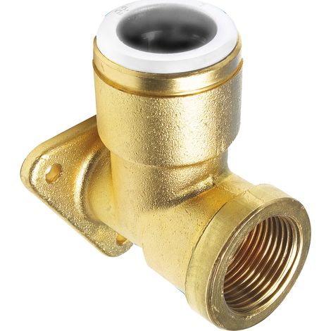John Guest Speedfit Brass Backplate Elbow 22mm X 3/4 (1/3)