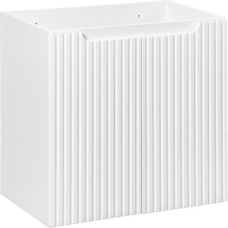 Mobile sottolavabo VANO – 2 ante – Bianco alpino – L60 × P39 × H57 cm – Da appendere
