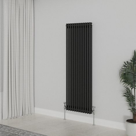 WarmeHaus Traditional Radiator Black Double Column 1500x560mm (1/5)