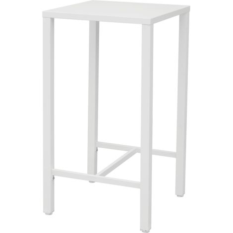 Tavolo Alto in Acciaio per Bar, Ristoranti, Giardino Colore Bianco Livellabile (1/3)