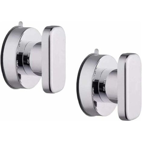 QORVA-Lot de 2 ventouses (65 mm) poignée de porte fenêtre porte poignée porte en verre ventouse poignée réfrigérateur tiroir salle de bain armoire murale tiroir verre ventouse poignée de porte meuble 