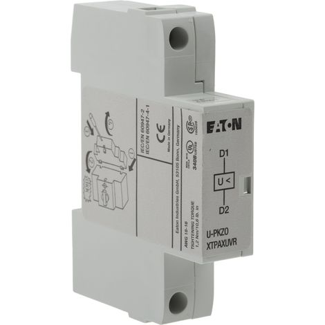 Eaton Déclencheur à minimum de tension PKZ0(4), PKE, AC, 415 V 50 Hz, Bornes à vis, 073139