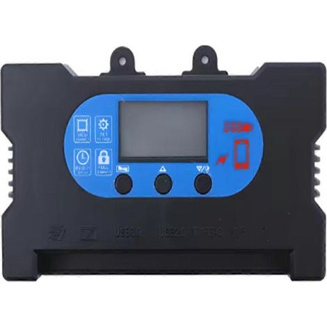 Laderegler für 40A 12V-24V Solarmodule, intelligenter Regler mit zwei USB Typ-C Anschlüssen und Pulsweitenmodulation (PWM). (1/5)