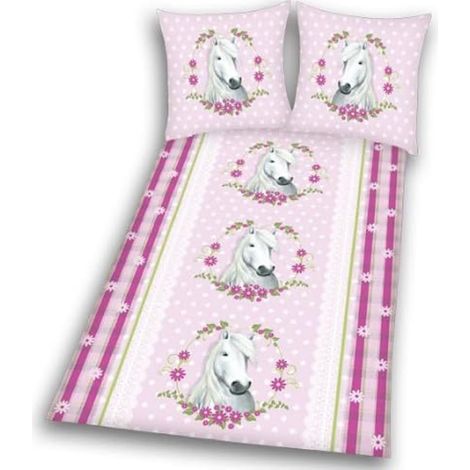 Housse de couette 140 x 200 cm + taie d'oreiller 70 x 90 cm Linon
