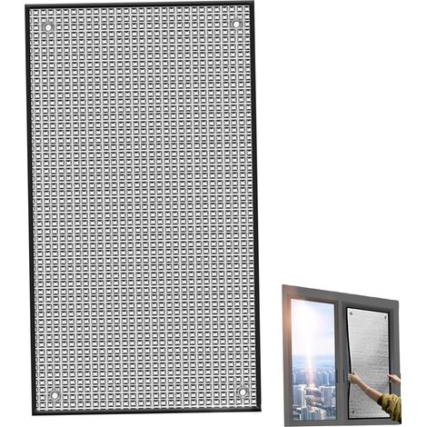 Film réfléchissant thermique pour fenêtres 50x90 cm, avec ventouses, isolation thermique renforcée, en aluminium anti-UV, idéal pour l'été.