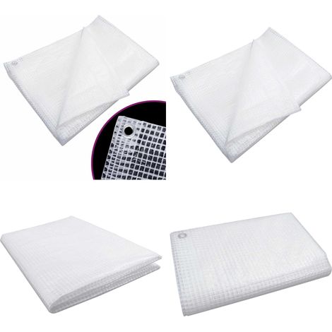 Lona de gasa de vuelta blanco 140 g/m² 4x4 m - Protección contra humedad - Lona para invernadero
