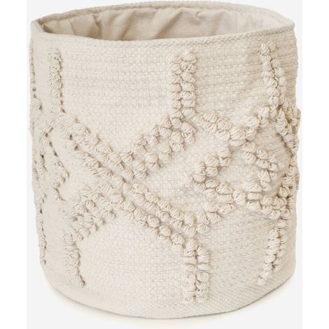 BASKET MACRAMÉ NATURAL Ø30X30 cm (1/3)