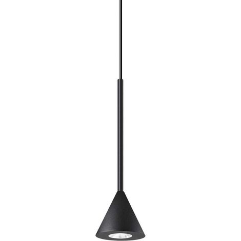 Ideal Lux ARCHIMEDE Plafonnier Suspendu Cône LED Intégré Noir 250Lm 3000K