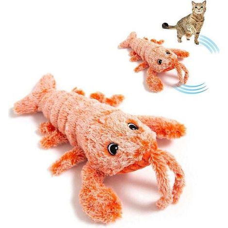 Aiperq Jouets électroniques interactifs de poisson pour chats - Jouets électriques souples, peluche lavable, 3 vitesses, câble USB - Stimulez les gadgets de chasse aux chatons (1/5)