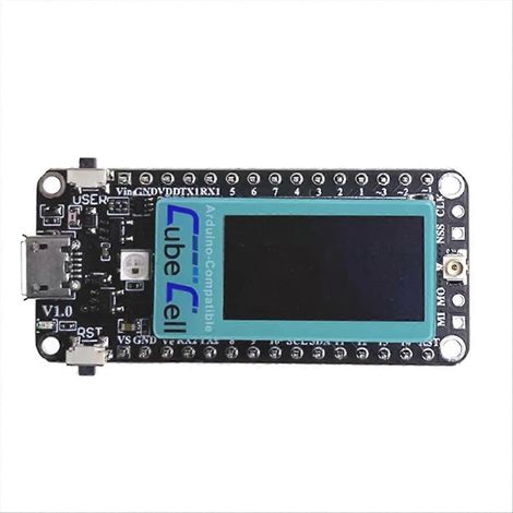 AB02 IoT LoRaWAN-Entwicklungsboard mit 0,96-Zoll-OLED-Bildschirm, ASR6502, SX1262 LoRa-Knoten, kompatibel mit Cloud-Plattformen (1/5)