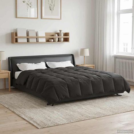 Ganzjahresbettdecke Anthrazit 200 x 220 cm Mikrofaser