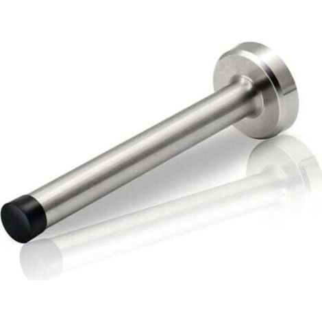 Butée de porte de 15,2 cm de long pour plinthes, butée de porte murale en acier inoxydable robuste avec amortissement du bruit en caoutchouc (1/4)