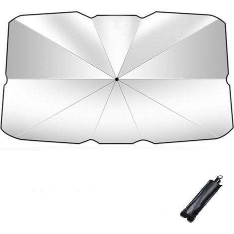 Pare-brise de voiture - 140x80CM - Parapluie de protection UV par pare-brise de voiture - Parapluie de protection solaire par (1/5)