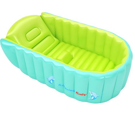 Baignoire Gonflable Pour Bébé,Siège de Bain pour Tout Petit,Cuve Piscine pour Été Bain Souple,Baignoire Anti-Glissante de Voyage Pliable,Coussin d’air avec siège central (pour 0-3 ans) (1/5)