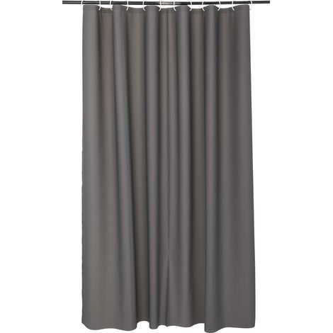DOUCEUR D'INTERIEUR 1 Tenda Doccia Materiale PEVA 180 x 200 cm, Peltro, Antracite