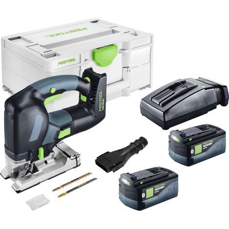 Scie sauteuse pendulaire sans fil Festool PSBC 500 EB-Basic 18 V 120 mm + 2 batteries 5,0 Ah + chargeur + Systainer (1/5)