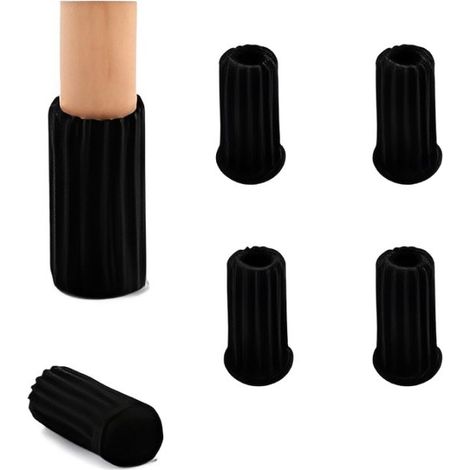 32 protectores para patas de sillas - para 8 sillas - negro (1/2)