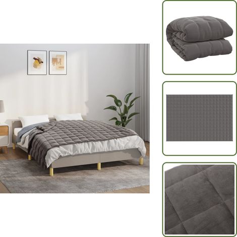Coperta per dormire - vidaXL Coperta Ponderata Grigia 140x200 cm 10 kg Tessuto - Coperta ipoallergenica