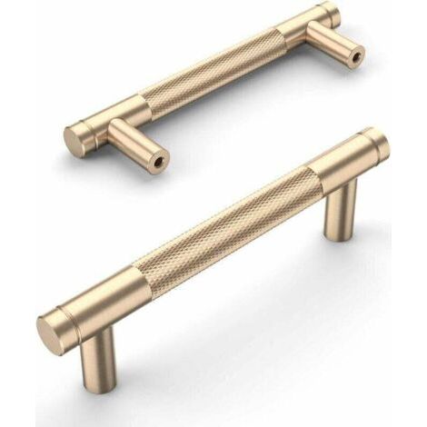 10 Stück goldene Küchenschrankgriffe, 96 mm, Möbelgriffe mit Schrauben, für Büros, Schubladen, Schränke, Kommoden UK0040