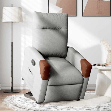 Maison Exclusive - Relaxsessel mit Aufstehhilfe Wolkengrau Stoff
