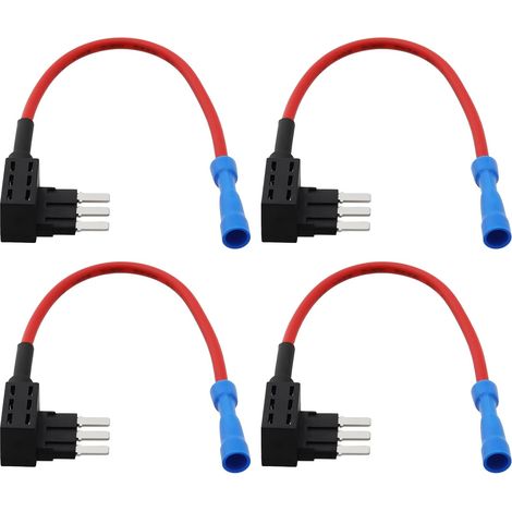 4 x Micro3 Piggyback Add-A-Circuit Blade Fuse Holder with Power Outlet for Cars, Trucks, Boats (1/5)