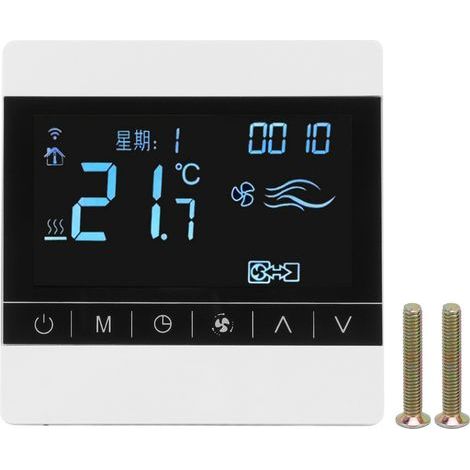 LCD-Thermostat-Bedienfeldschalter für Lüfterkonvektoren, intelligenter Temperaturregler für den Haushalt, 220 V Wechselstrom (1/5)