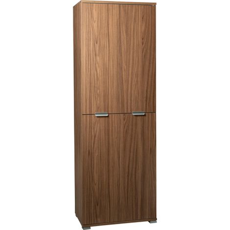 Armadio tuttopiani 4 ante in nobilitato bilaminato Linea Classic - Brown (1/4)