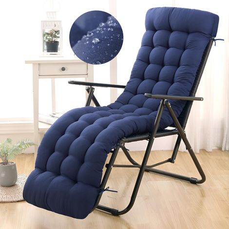 Coussin de chaise longe de patio, coussin étanche pour chaise à gravité zéro, 1705010cm, pour meubles extérieurs/intérieurs (seulement le coussin). (1/5)