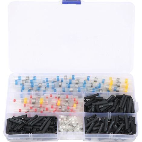 300pcs Manchons Thermorétractables à Souder Étanches, Connecteurs de Fil avec Soudure, Kit de Raccords Électriques (1/5)