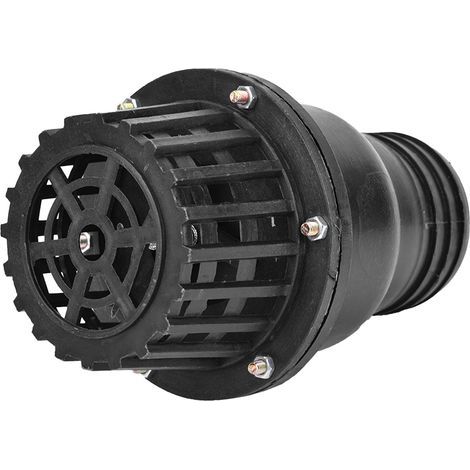 Clapet de pied de pompe à eau en PVC noir, contrôle plat basse pression pour machine à fluide, 3 pouces (1/5)