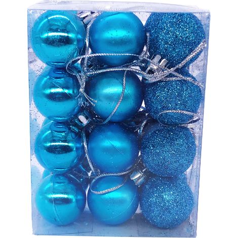 Boule De Décoration De Noël - Boule Accrochable Pour Arbre De Noël - Décor Festif Intérieur Extérieur - Lot De 12 (1/5)