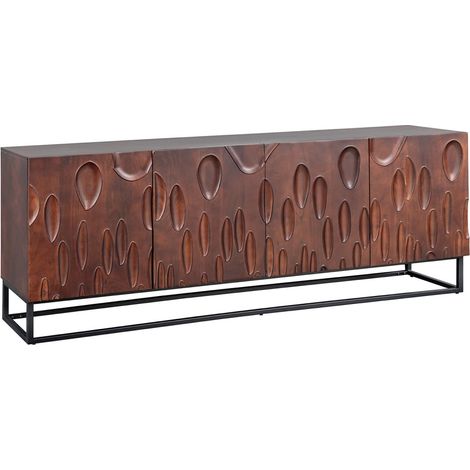 Buffet 175 cm 4 porte legno massiccio di acacia noce scuro – Collezione ORIGIN