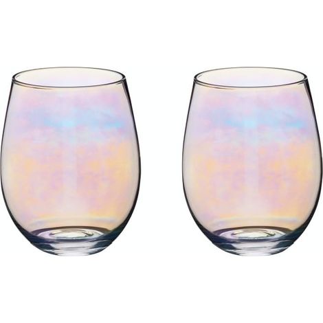 Verres À Boire Irisés Arc-En-Ciel Perle, Lot De 2, 600 ml, Boîte Cadeau (1/5)