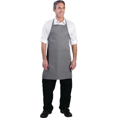 Tablier Bavette Chef Works Gris - Chef Works