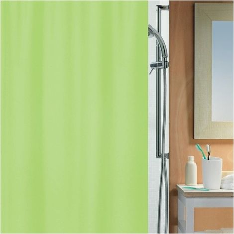 Rideau de douche Polyester 180x200cm ALEA Vert Anis Spirella (1/2)
