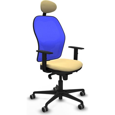 Sedia Ufficio con Poggiatesta Jorquera Piqueras y Crespo 1D036G1 Crema (1/5)