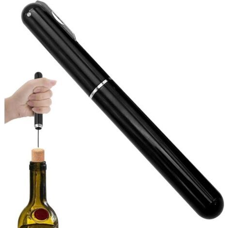 Tire bouchon pompe à air 2-en-1 – Ouvre-vin à pression d'air – Coupe-capsule intégré – Utilisation facile et hygiénique – Pour bouteilles en liège (1/4)