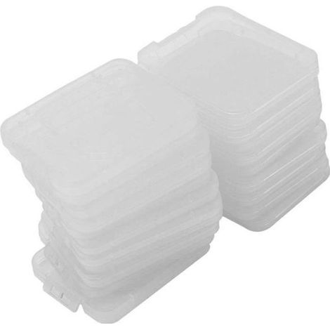 20x Clair Boîtiers Protection Carte Mémoire Boîte Rangement Pour Micro SDHC SD-Ywey (1/5)