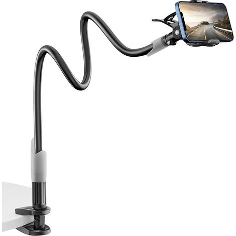 Support Téléphone Portable - Bras Flexible à Col de Cygne - Support Réglable 360° avec Pince - 1 Pièce (1/5)