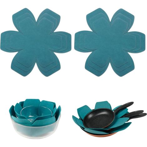 protections feutrine pour casseroles 3 tailles (25/20/15cm), antidérapantes, résistantes à la chaleur (1/5)