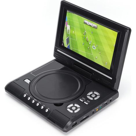 Lecteur DVD Portable, Lecteur DVD HD 6,8 Pouces/8,5 Pouces avec Petit Lecteur TV, Prend en Charge Le Lecteur DVD Mobile Pivotant à 270 Degrés avec Télécommande USB, pour(LMD-750 UE) (1/5)